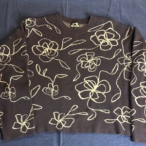 Future Collective Floral Cropped Sweater